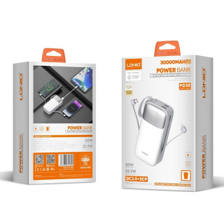 پاوربانک 22.5 وات الدینیو مدل PQ30 ظرفیت 30000 میلی آمپر ساعت